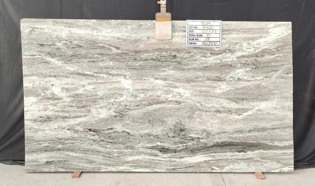 Fantasy Brown Quartzite – polish finish, banded white, grey and brown, Lot 4611